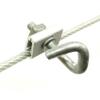 PHAT SATELLITE INTL O-Span Clamp Aerial Drop Cable Suspension Clamp with Hook and Square Nut (2 Pack, 32.8 feet, Silver, Cat 6, Weatherproof, Heat Resistant, 2 Count) view 3