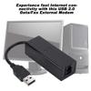 ASHATA 56K Data Modem, External Dial Up Voice Fax Data Modem,USB 2.0 56K Fax Modem,Small Size,Light-Weighted,Fit for Win7 Win8 Win10 view 2