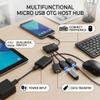 4 Port Micro USB Adapter Cable, OTG Hub Adapter Cable for Android Tablet Smartphone for USB OTG/ view 4