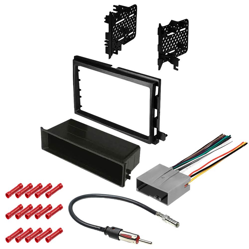 CACH KIT1042 Bundle with Car Stereo Installation Kit for Ford F150 2013  2014 in Dash Mounting Kit, Antenna, Harness for Single or Double Din Radio Receivers (4 Item)