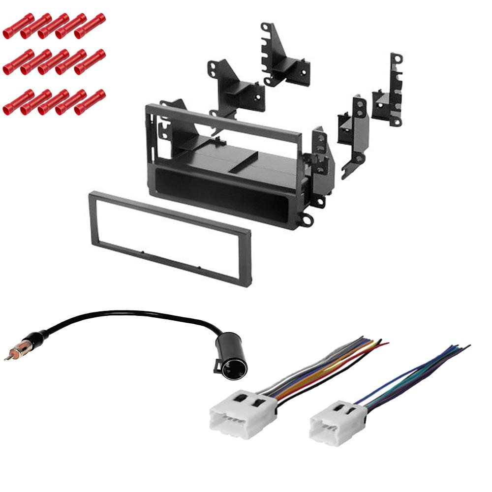 CACH KIT1071 Bundle with Car Stereo Installation Kit for 1995  1998 Nissan 200SX  in Dash Mounting Kit, Harness, Antenna for Single Din Radio Receivers (4 Item)