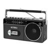 Victrola Mini Bluetooth Boombox with Cassette Player, Recorder and Am/FM Radio, Grey view 1