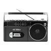 Victrola Mini Bluetooth Boombox with Cassette Player, Recorder and Am/FM Radio, Grey view 2