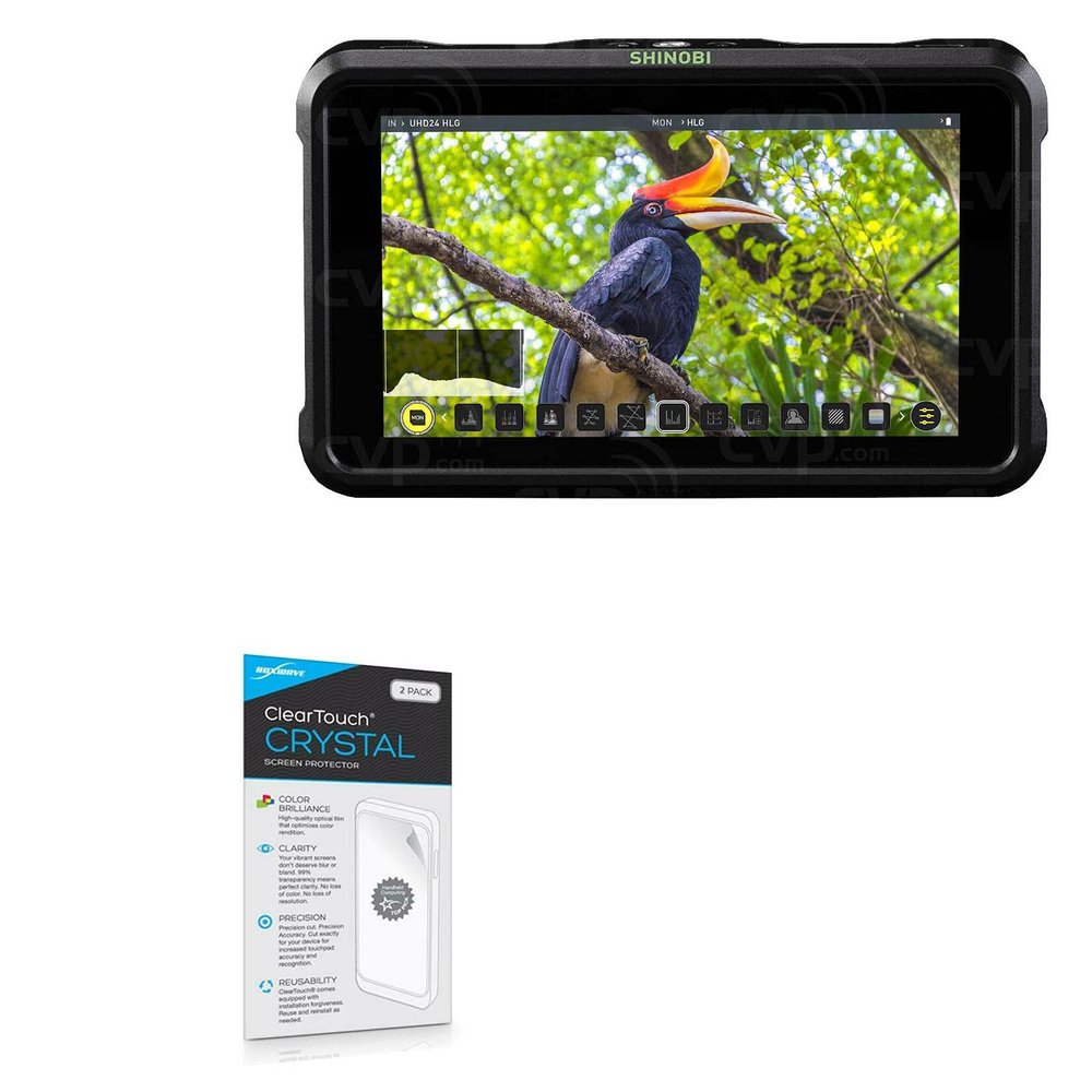 BoxWave Screen Protector Compatible with Atomos Shinobi - ClearTouch Crystal (2-Pack), HD Film Skin - Shields from Scratches for Atomos Shinobi