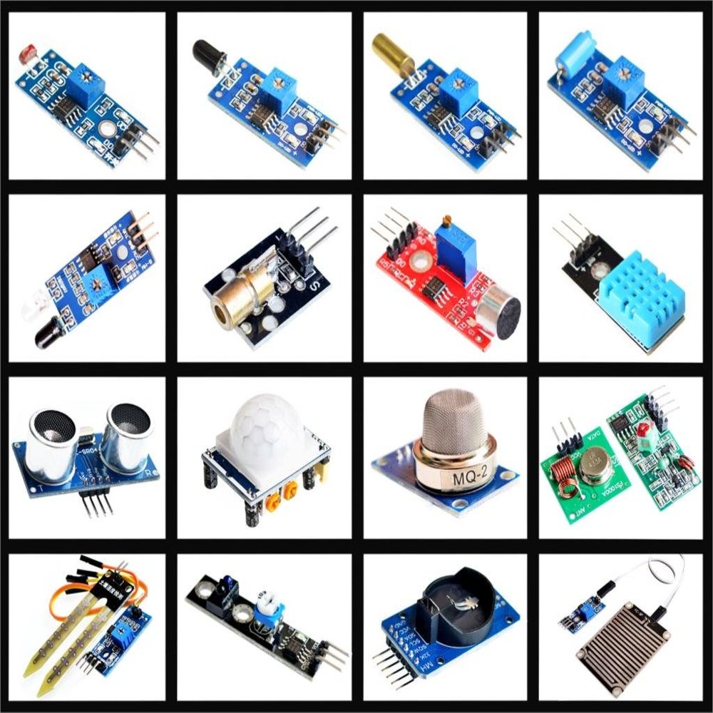 16pcs/lot Raspberry Pi 3&Raspberry Pi 2 Model B The Sensor Module Package 16 Kinds of Sensor