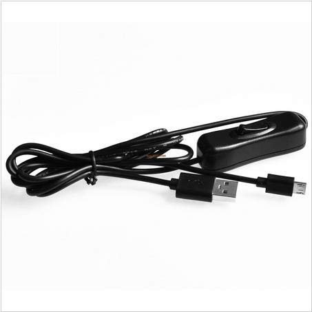 10PCS Raspberry Pi 3 Power Cable with Switch ON/Off Button Micro USB Charging Cable for Banana PI Raspberry Pi 2 Power Cable