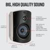 Polk Audio Atrium 6 Outdoor Speakers with Bass Reflex Enclosure (Pair, White) - All-Weather Durability | Broad Sound Coverage | Speed-Lock Mounting System (Renewed) view 2