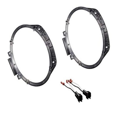 6x9 Front Door Speaker Install Adapter Mount Bracket Plates + Speaker Wire Harness -Made for Chevrolet: 2016 2017 2018 2019 2020 2021 2022 2023 2024 Camaro
