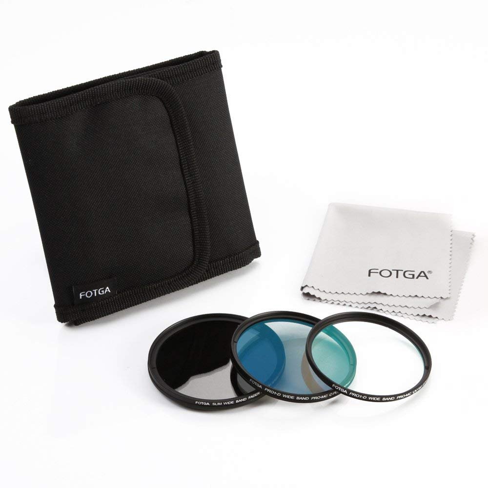 Fotga 49mm Slim Optical Glass Camera Lens Filter Kits (Variable ND2-ND400 ND Filter + MC UV Filter + MC CPL Filter) + Filter Pouch,Fits for Canon EF 50mm f/1.8 STM Lens