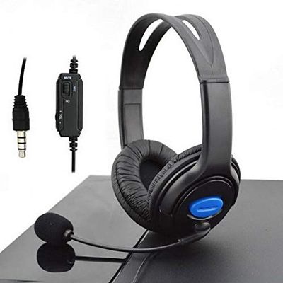 3.5mm Wired Earphone Gaming Headphone with Mic for PS4 Sony Playstation