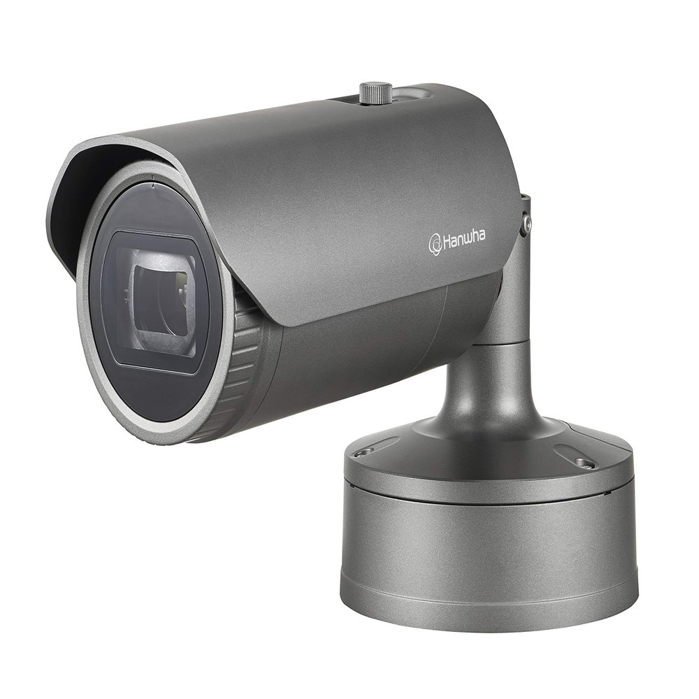 Samsung Hanwha Techwin WiseNet XNO-6085R 2MP Outdoor PoE Network IP Bullet Security Camera with Night Vision for Home, Commercial Building