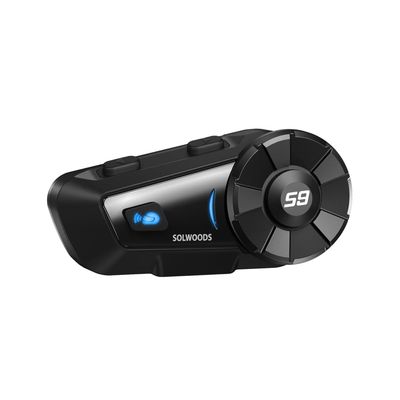 S-9 Motorcycle Helmet Bluetooth Headset 1000m 6 Riders Intercoms, Bluetooth Motorcycle Headset with CVC Noise Cancellation, Helmet Bluetooth Headset with IP65 Waterproof/Handsfree/Voice Control