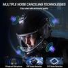 S-9 Motorcycle Helmet Bluetooth Headset 1000m 6 Riders Intercoms, Bluetooth Motorcycle Headset with CVC Noise Cancellation, Helmet Bluetooth Headset with IP65 Waterproof/Handsfree/Voice Control view 4