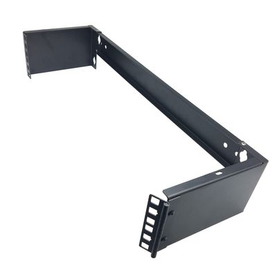 Jingchengmei 2U 19-inch Hinged Wall Mount Patch Panel Bracket- 6-inch Deep Foldable Horizontal Rack for 19" Networking Equipments (JCM-HWMB2U)