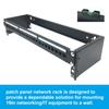 Jingchengmei 2U 19-inch Hinged Wall Mount Patch Panel Bracket- 6-inch Deep Foldable Horizontal Rack for 19" Networking Equipments (JCM-HWMB2U) view 2