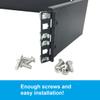 Jingchengmei 2U 19-inch Hinged Wall Mount Patch Panel Bracket- 6-inch Deep Foldable Horizontal Rack for 19" Networking Equipments (JCM-HWMB2U) view 4