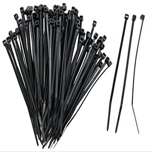 AVB Cable CT-08-40-BKS-K 8" 40 lb. UL Approved Cable Ties with Screw Hole