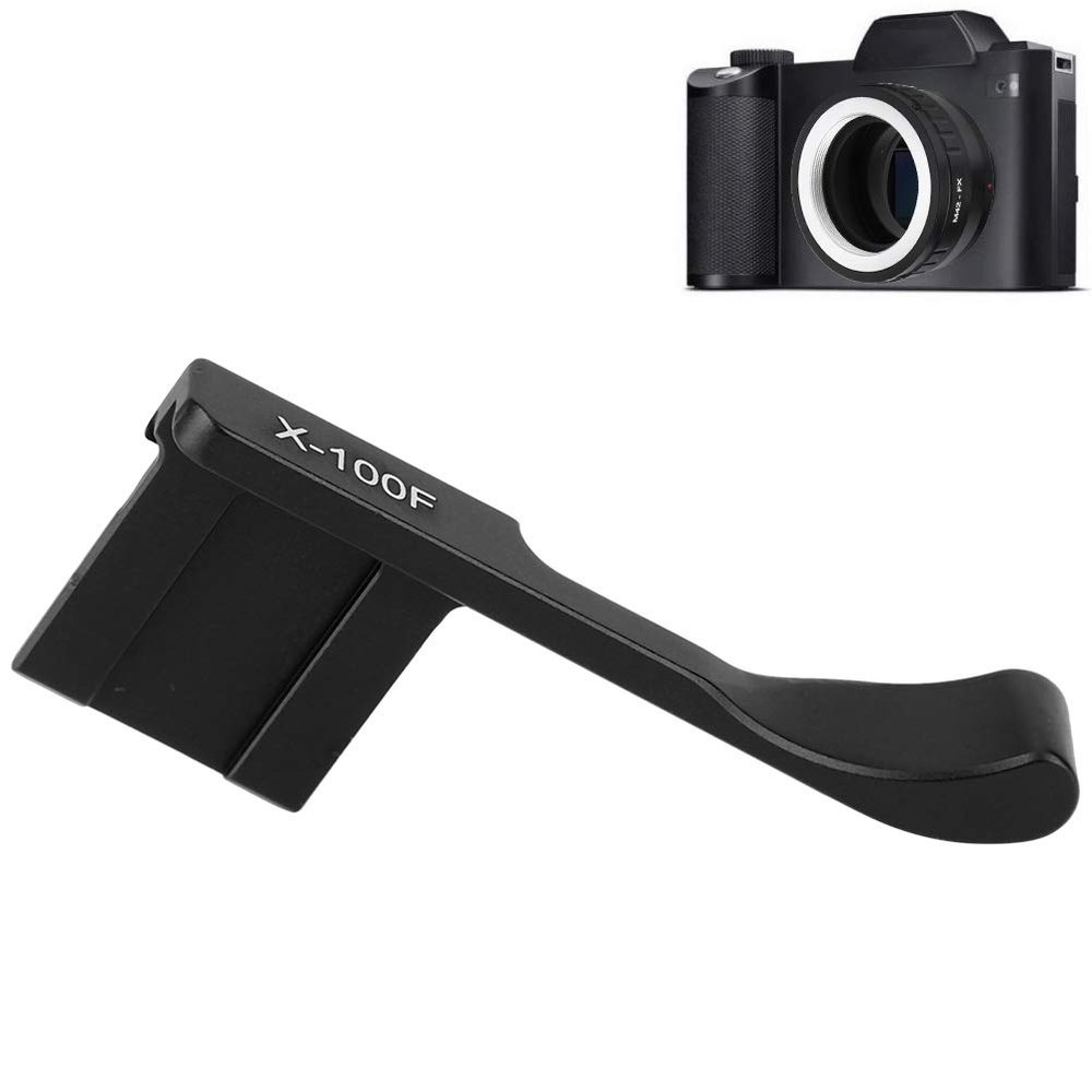 Thumbs Up Grip, Aluminum Alloy Hot Shoe Thumb Up Hand Grip for X-100F X-A5 Mirrorless Camera(Black)