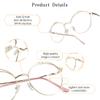 LifeArt Blue Light Blocking Glasses, Anti Eyestrain, Computer Reading Glasses, Gaming Glasses, TV Glasses for Women Men, Stylish Unisex Alloy Round Frame (Rose Gold, 0.25 Magnification) view 2