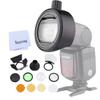 Godox S-R1 Adapter with AK-R1 Round Head Accessories Compatible for Yongnuo Canon Nikon Sony Camera Flash Speedlight and Godox TT685 V860II V350 TT600 TT350 V850II view 1