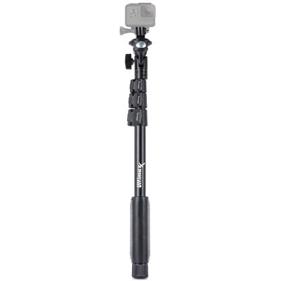 Ultimaxx 48 Aluminum Monopod with GoPro Compatible Adapter, Cell Phone Holder and Carrying Bag - Telescopic Hiking Pole Camera Mount and Accessories