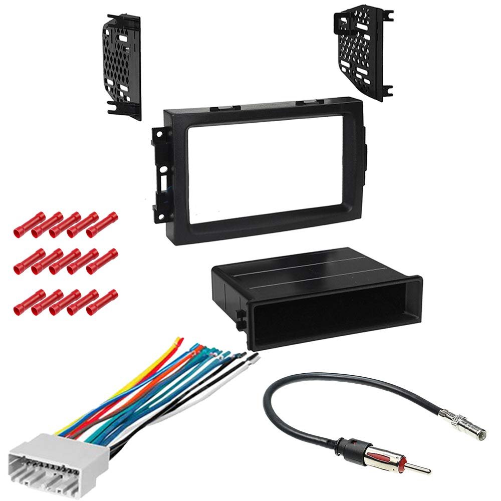 CACH KIT878 Bundle with Car Stereo Installation Kit for Dodge Durango 2005  2007 in Dash Mounting Kit, Harness, Antenna Adapter for Single or Double Din Radio Receivers (4 Item)