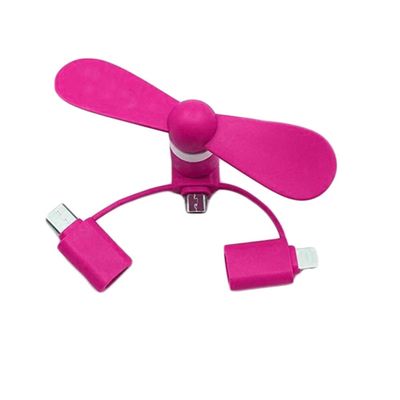 Gsdviyh36 Portable 3 in 1 USB Mute Home Travel Office Mini Cooling Fan Mobile Phone Cooler, Portable, Durable Pink