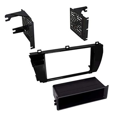 Carxtc Stereo Install Dash Kit Single and Double Din Fits Toyota Corolla 2014-2016 Painted Metallic Graphite