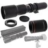 500mm (w/ 2X- 1000mm) f/8-32 HD Preset Telephoto Lens for Nikon D5, D4, D850, D810, D800, D750, D610, D600, D7500, D7200, D7100, D5600, D5500, D5300, D5200, D3500, D3400 DSLR Cameras view 1