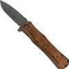 Pappy - I Love You to The Moon and Back Stainless Steel Folding Pocket Knife with Clip, Wood view 2
