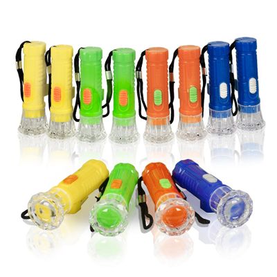 PROLOSO Mini Toy Flashlights with Lanyard LED Pocket Flashlight Toy Set Kids Party Favors 20 Pcs