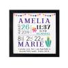LifeSong Milestones Personalized Nursery Wall Decor for Boys and Girls Nursery or Bedroom Framed Inspirational Shadow Boxes Cactus 11.5 x 11.5 (Black) view 1