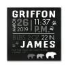 LifeSong Milestones Personalized Nursery Wall Decor for Boys and Girls Nursery or Bedroom Inspirational Shadow Boxes Bears 10" x 10" (Black) view 1