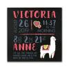 LifeSong Milestones Personalized Nursery Wall Decor for Boys and Girls Nursery or Bedroom Inspirational Shadow Boxes Alpaca 10" x 10" (Black) view 1