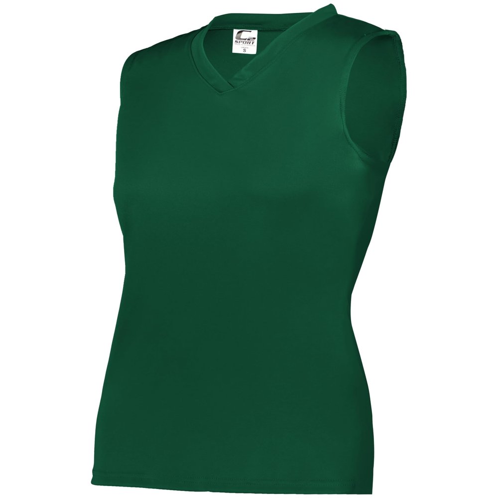 C2 Ladies Sleeveless Tee Forest Green 2X-Large