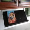 The Drop Block, LLC Under Cabinet Cookbook or iPad Holder - Black/Ebony view 2