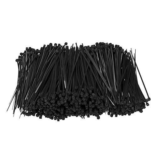 10000Pcs/Set 100mm x 1.8mm Self-Locking Black Nylon66 Wire Cable Zip Ties Fasten Wrap