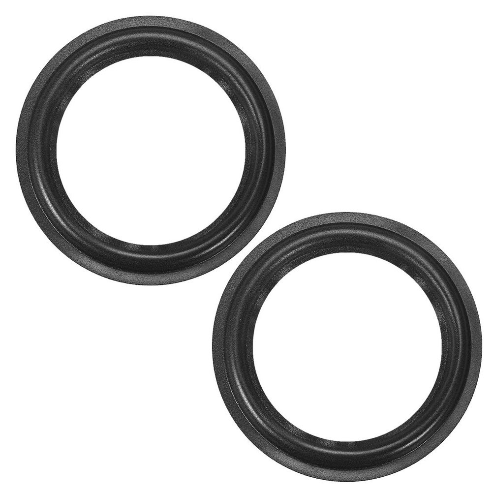 uxcell 5" Inch Speaker Foam Edge Folding Ring Horn Replacement Parts for Speaker Black 2 Pcs