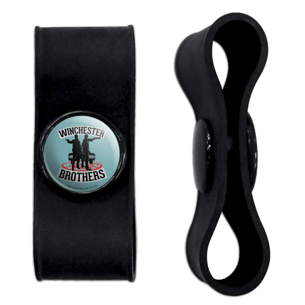 GRAPHICS & MORE Supernatural Brothers Headphone Earbud Cord Wrap - Charging Cable Manager - Wire Organizer Set of 2 - Black