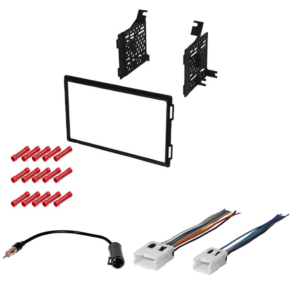 CACH KIT1089 Bundle with Car Stereo Installation Kit for 2005  2008 Nissan Xterra  in Dash Mounting Kit, Harness, Antenna for Double Din Radio Receivers (4 Item)
