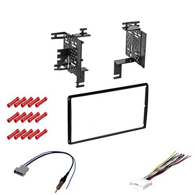 CACH KIT2007 Bundle with Car Stereo Installation Kit for 2014 Nissan Versa Note Withbase Radio  in Dash Mounting Kit, Harness, Antenna for Double Din Radio Receivers (4 Item)