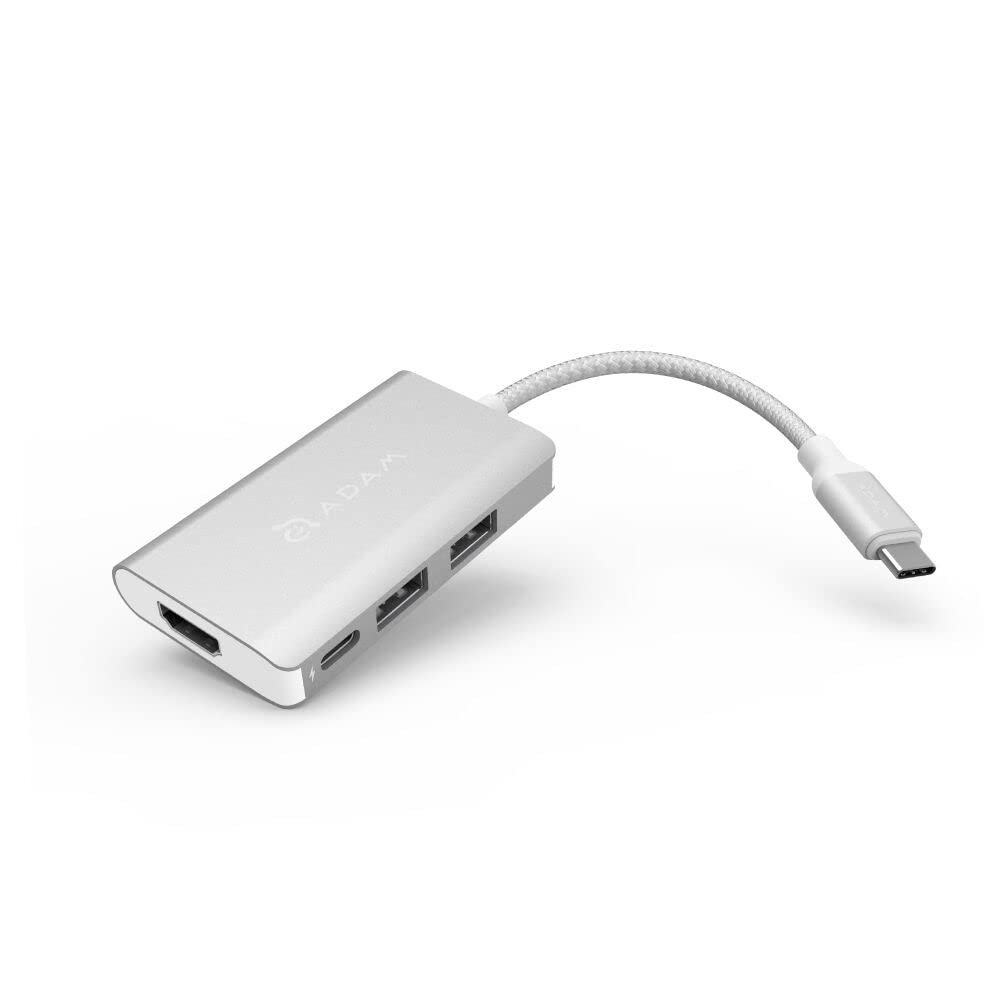 Adam Elements AAPADHUBA01MSL USB Type-C 2-Port Hub/PD/HDMI Converter Adapter