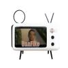 UnnFiko Wireless Bluetooth Speakers Retro TV Style Stand Holder, Cartoon Desktop Bracket Desk Mount, Universal for Samsung iPhone 14 13 12 Pro Max (TV White Bluetooth) view 1