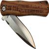 PawPaw - I Love You to The Moon and Back Stainless Steel Folding Pocket Knife with Clip, Wood view 1