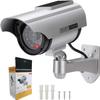 AlfaView Solar Powered Bullet Dummy Fake Surveillance Camera Security CCTV Dome Camera with LED Flashing Light for Outdoor/Indoor,Home/Business view 1