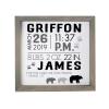 LifeSong Milestones Personalized Nursery Wall Decor for Boys and Girls Nursery or Bedroom Framed Inspirational Shadow Boxes Bears 11.5 x 11.5 (Grey) view 1