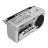 Victrola VBB-25-SLV Mini Bluetooth Boombox with Cassette Player, Recorder and Am/FM Radio, Silver view 3