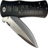PawPaw - I Love You to The Moon and Back Stainless Steel Folding Pocket Knife with Clip, Black view 1