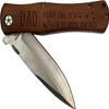 Dad - I Love You to The Moon and Back Stainless Steel Folding Pocket Knife with Clip, Wood view 1