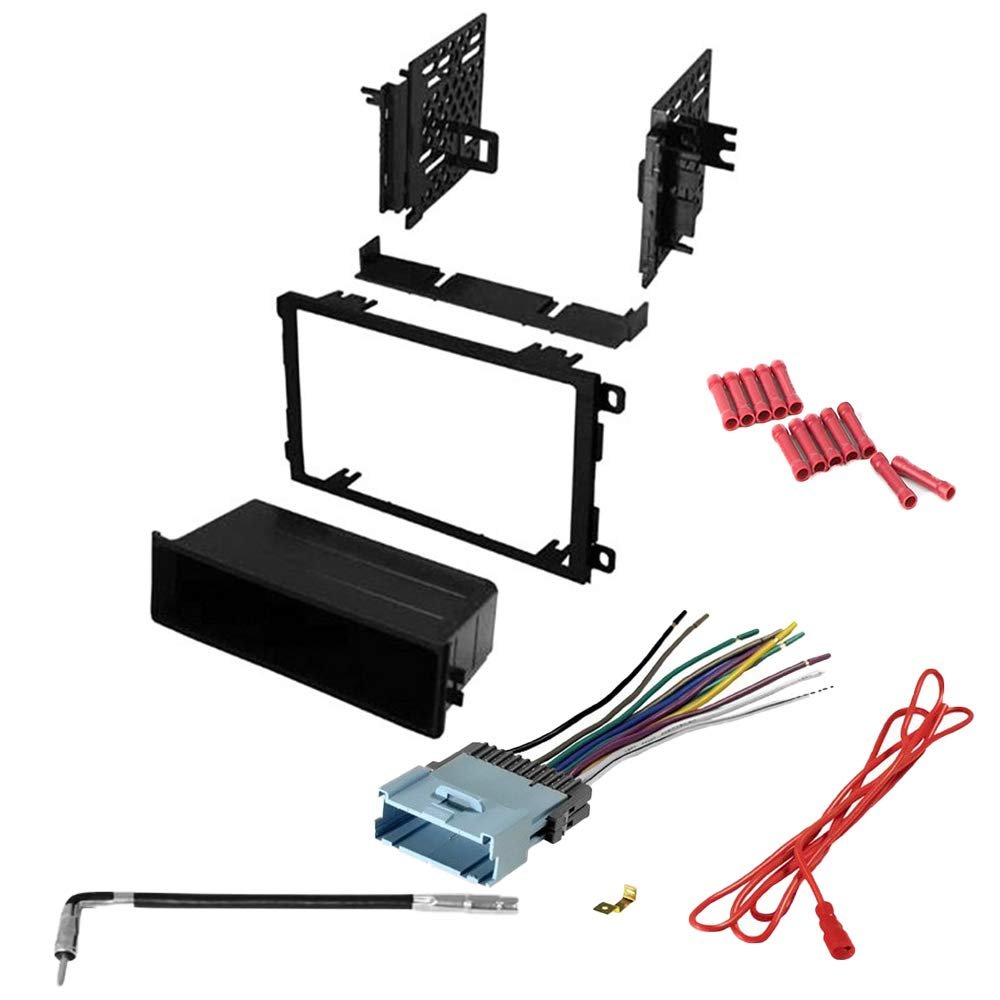 CACH KIT949 Bundle with Car Stereo Installation Kit for Oldsmobile 2001  2004 Alero  in Dash Kit, Harness, Antenna for Single or Double Din Radio Receivers (4 Item)